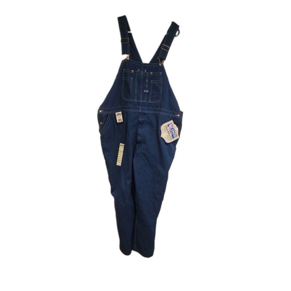 Big Smith Denim Bib Overalls Relaxed Fit 50x32 NWT 100% Cotton Workwear Blue USA